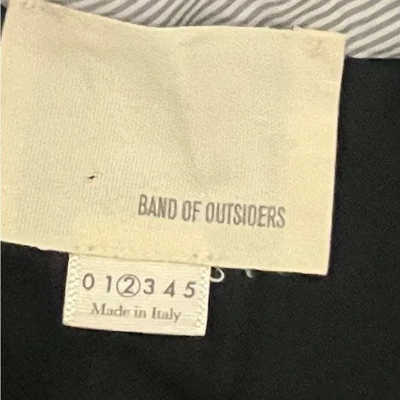 Band of Outsiders Black Straight Leg Trousers with small pant leg slit Size 2 - Picture 3 of 7